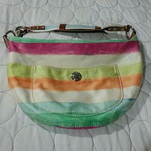 Coach Multicolor Rainbow Handbag.